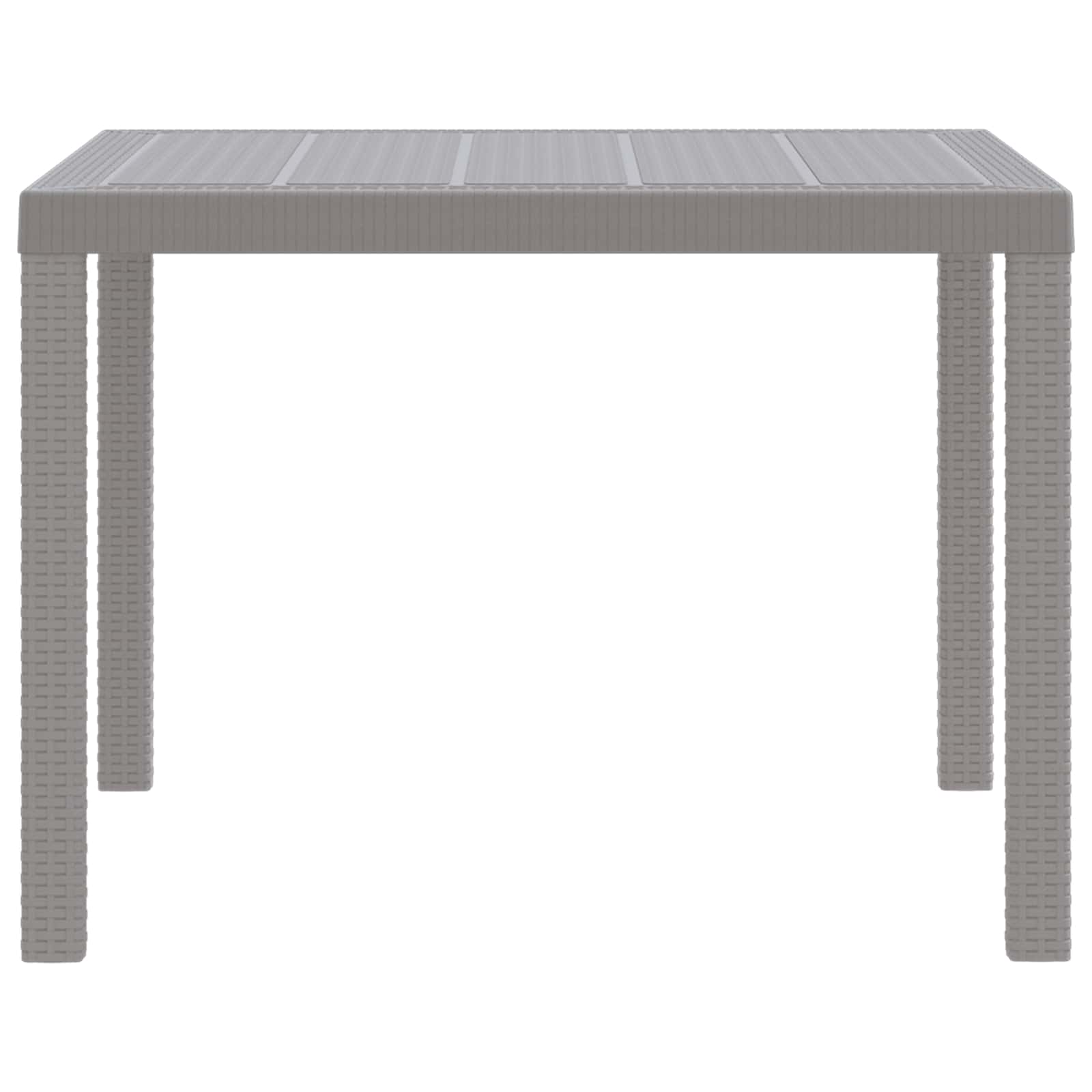 Gartentisch Hellgrau 100 x 100 x 73 cm Poly-Rattan