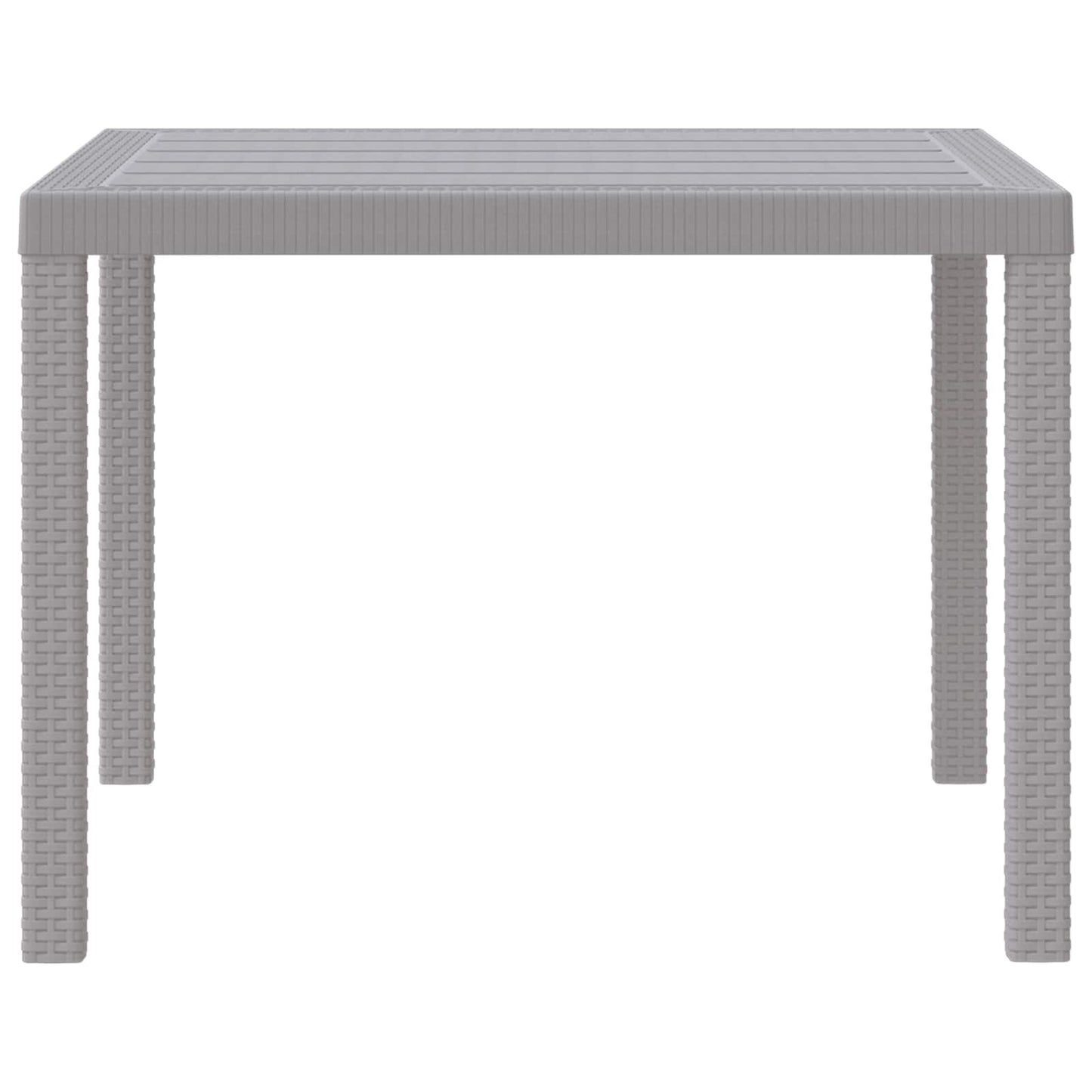 Gartentisch Hellgrau 100 x 100 x 73 cm Poly-Rattan
