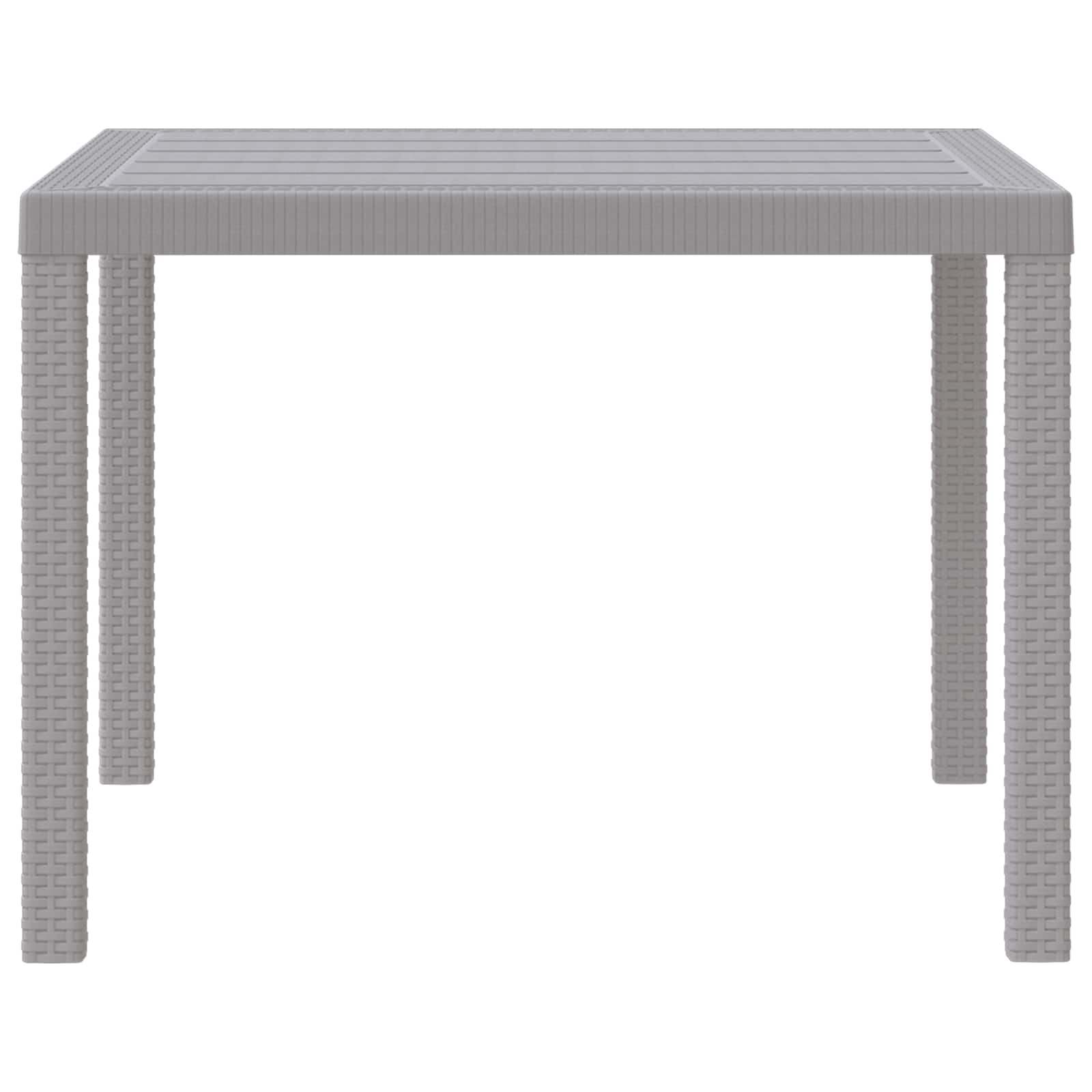 Gartentisch Hellgrau 100 x 100 x 73 cm Poly-Rattan