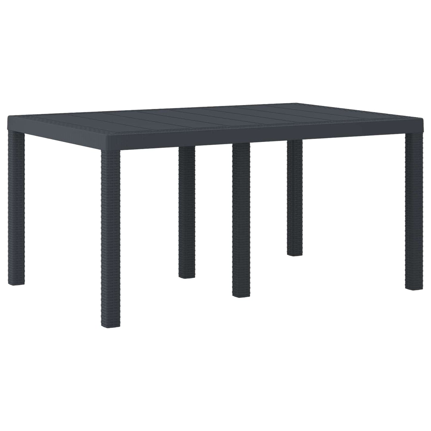 Wetterfester Gartentisch Anthrazit 150 x 100 x 73 cm