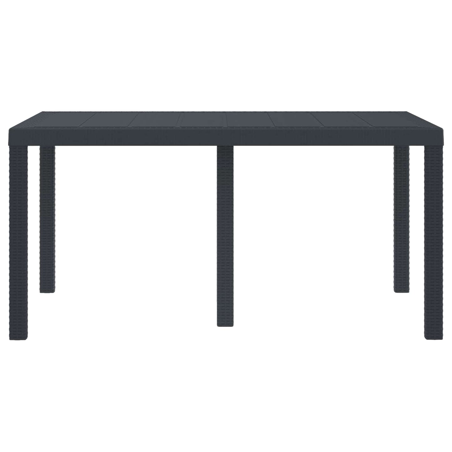 Wetterfester Gartentisch Anthrazit 150 x 100 x 73 cm