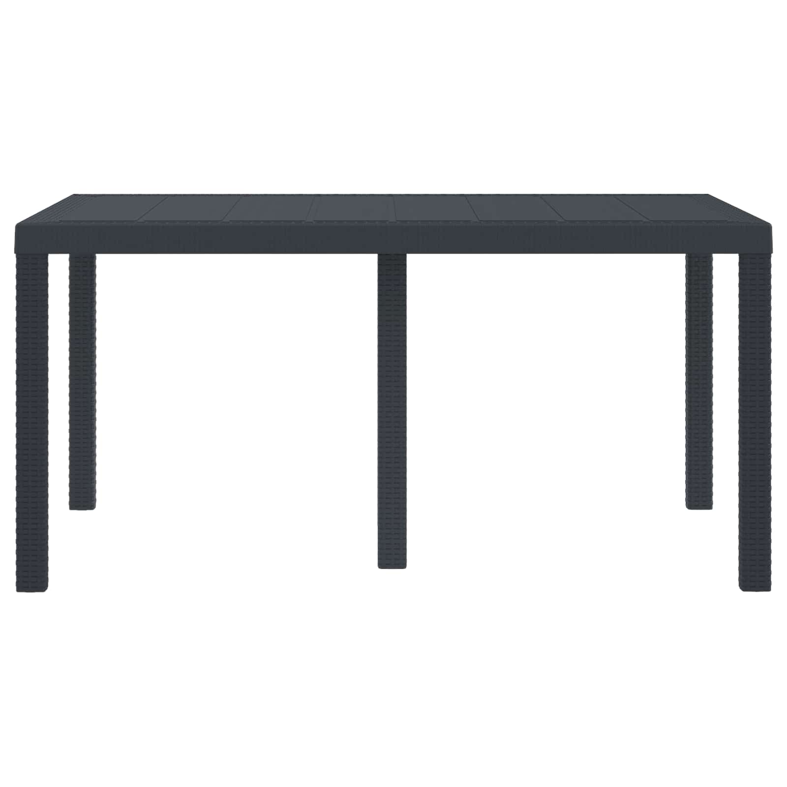 Wetterfester Gartentisch Anthrazit 150 x 100 x 73 cm