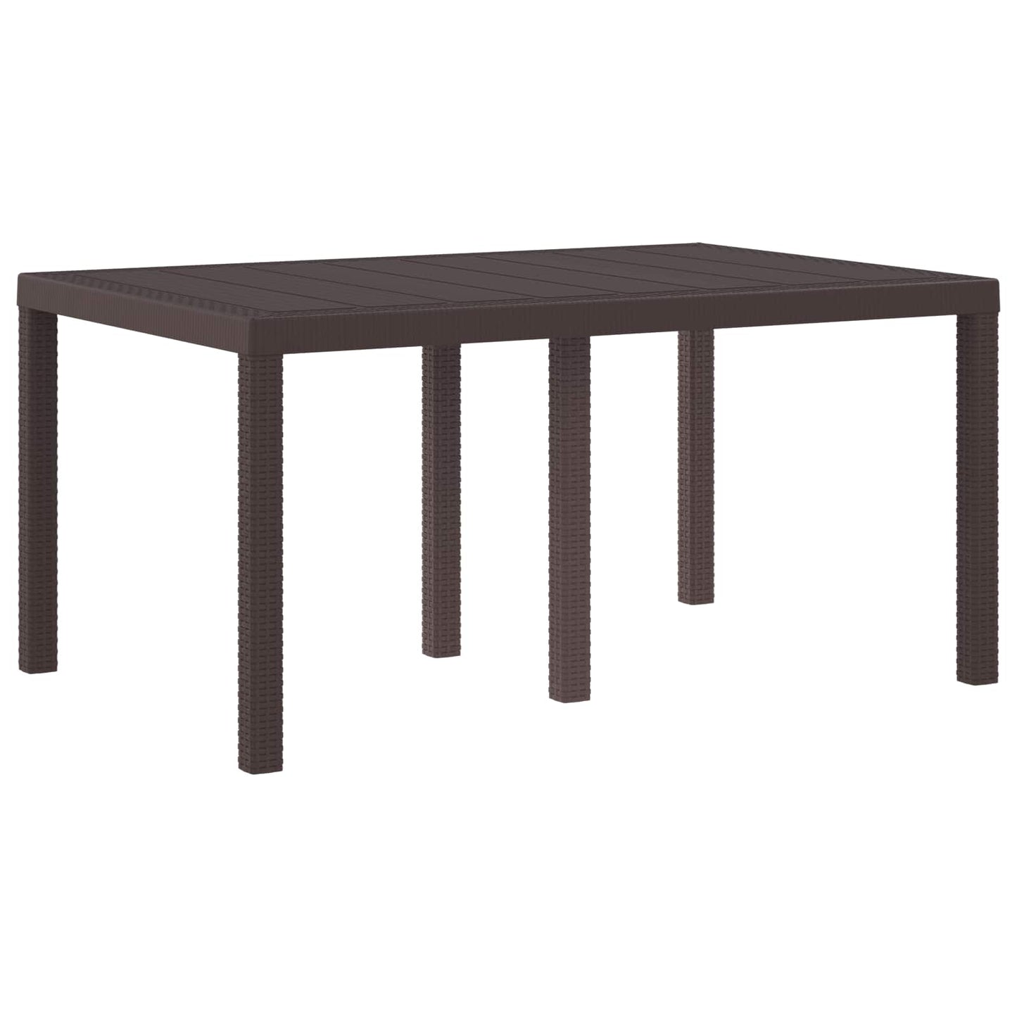 Gartentisch Braun 150 x 100 x 73 cm Poly-Rattan