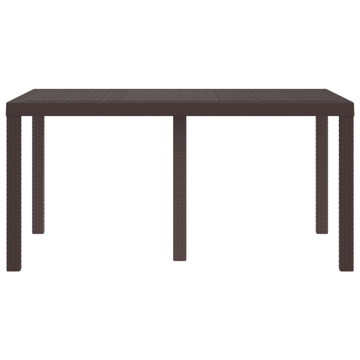 Gartentisch Braun 150 x 100 x 73 cm Poly-Rattan