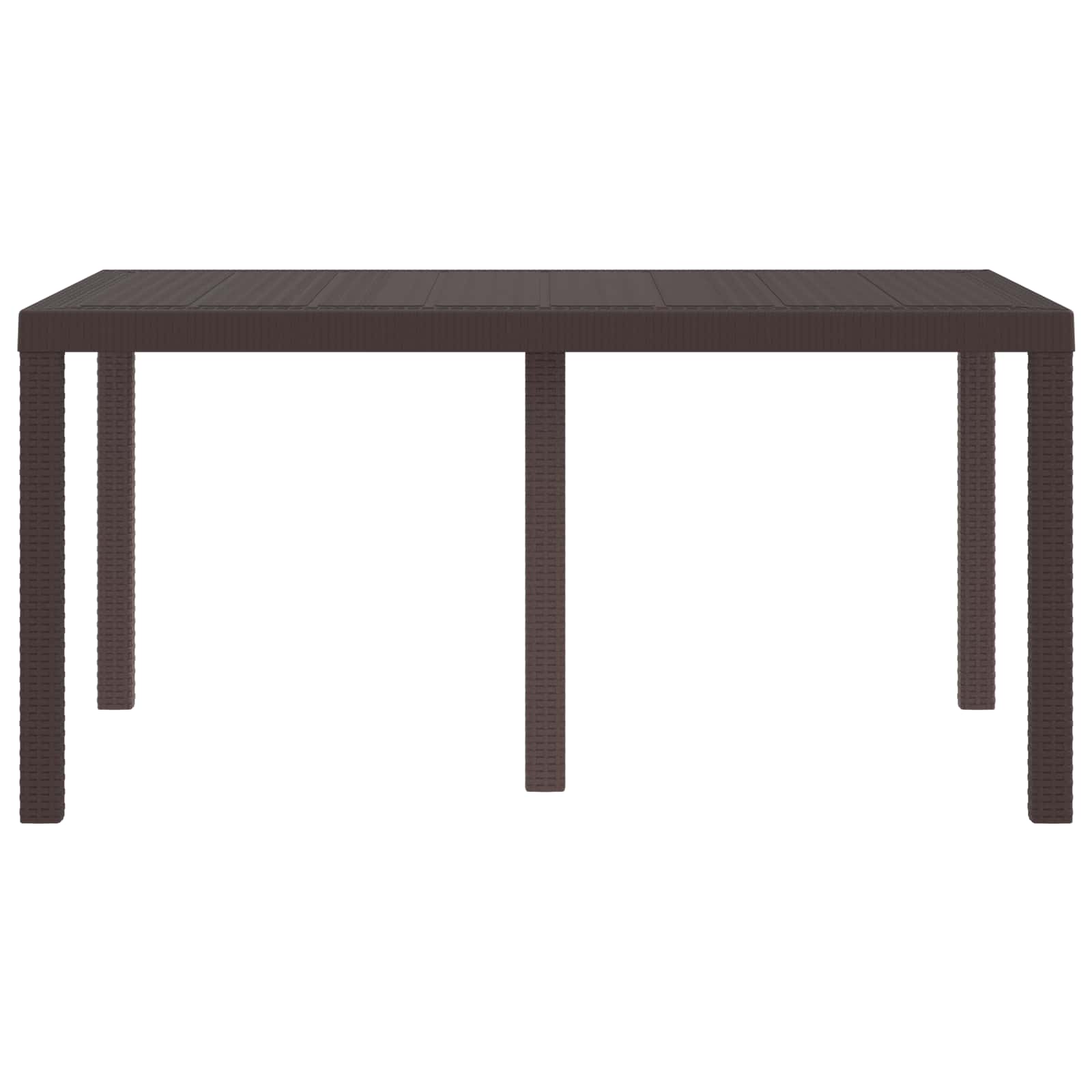 Gartentisch Braun 150 x 100 x 73 cm Poly-Rattan