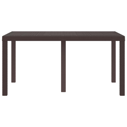 Gartentisch Braun 150 x 100 x 73 cm Poly-Rattan