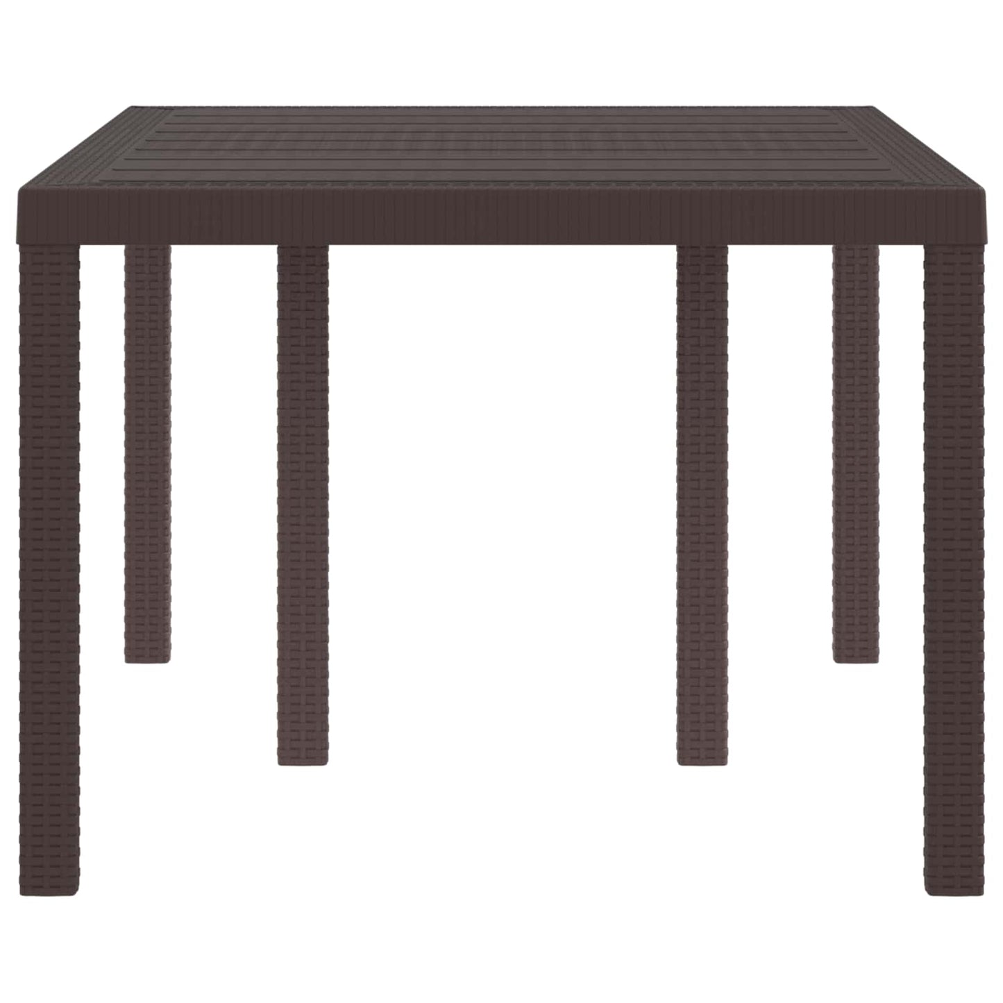 Gartentisch Braun 150 x 100 x 73 cm Poly-Rattan