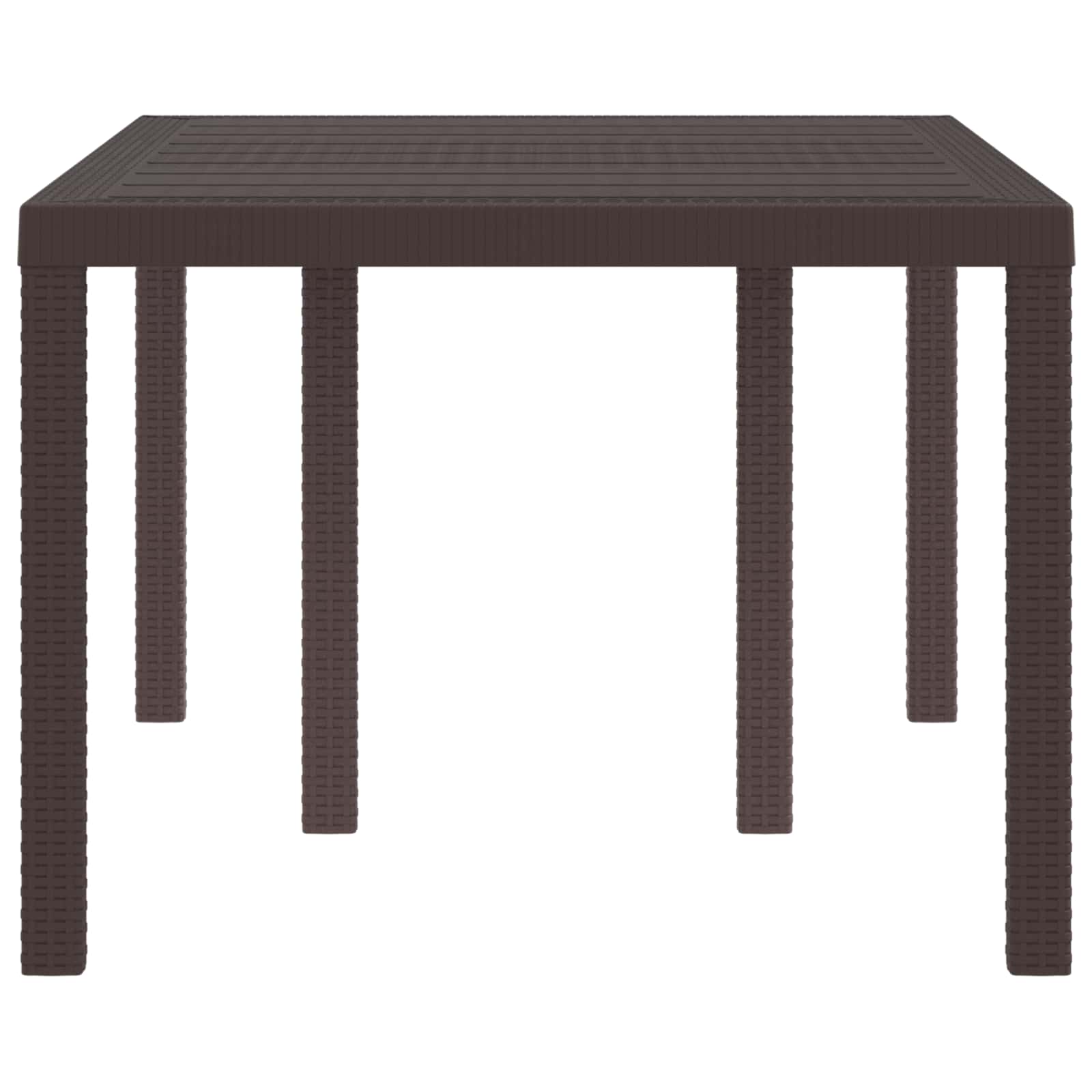Gartentisch Braun 150 x 100 x 73 cm Poly-Rattan