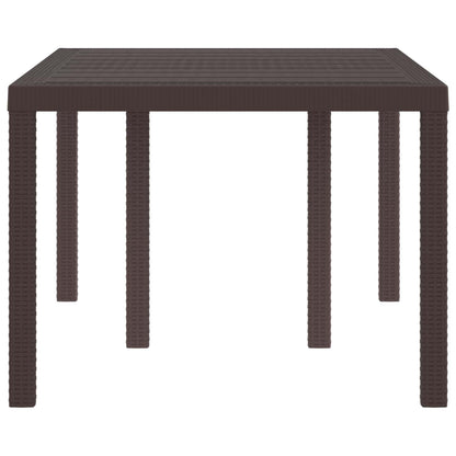 Gartentisch Braun 150 x 100 x 73 cm Poly-Rattan