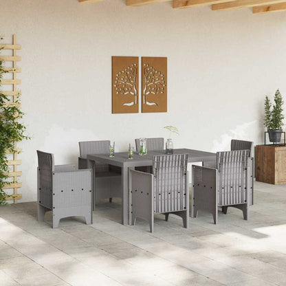 Gartentisch Hellgrau 150 x 100 x 73 cm Poly-Rattan
