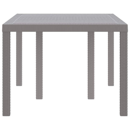 Gartentisch Hellgrau 150 x 100 x 73 cm Poly-Rattan