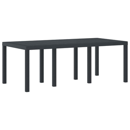 Wetterfester Gartentisch Anthrazit 200 x 100 x 73 cm