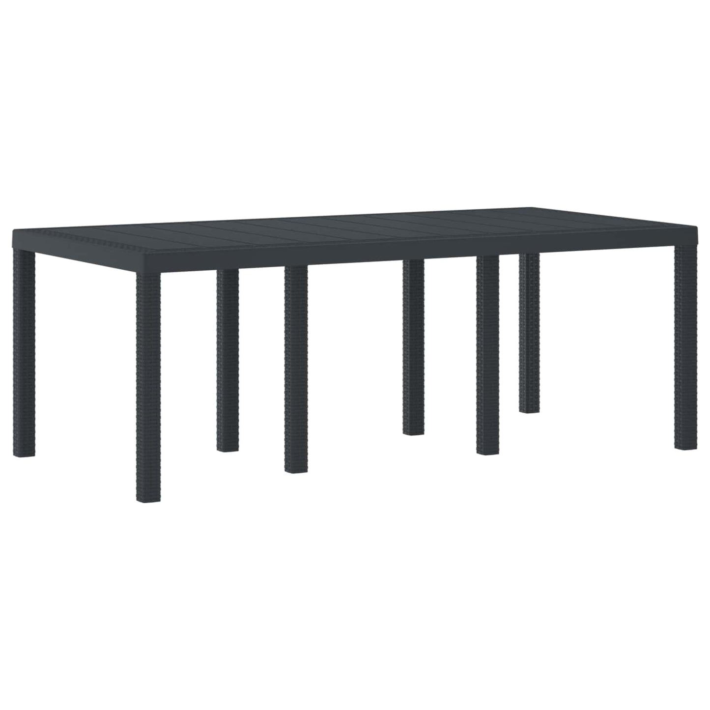 Wetterfester Gartentisch Anthrazit 200 x 100 x 73 cm
