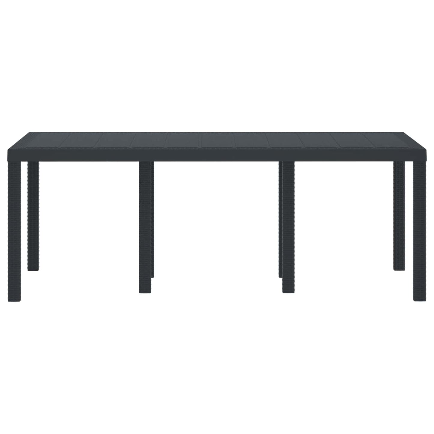 Wetterfester Gartentisch Anthrazit 200 x 100 x 73 cm
