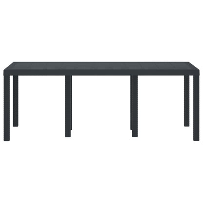 Wetterfester Gartentisch Anthrazit 200 x 100 x 73 cm