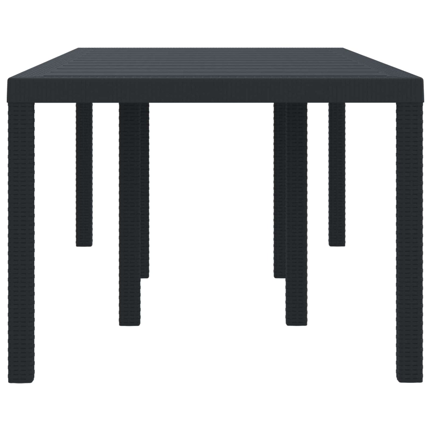 Wetterfester Gartentisch Anthrazit 200 x 100 x 73 cm