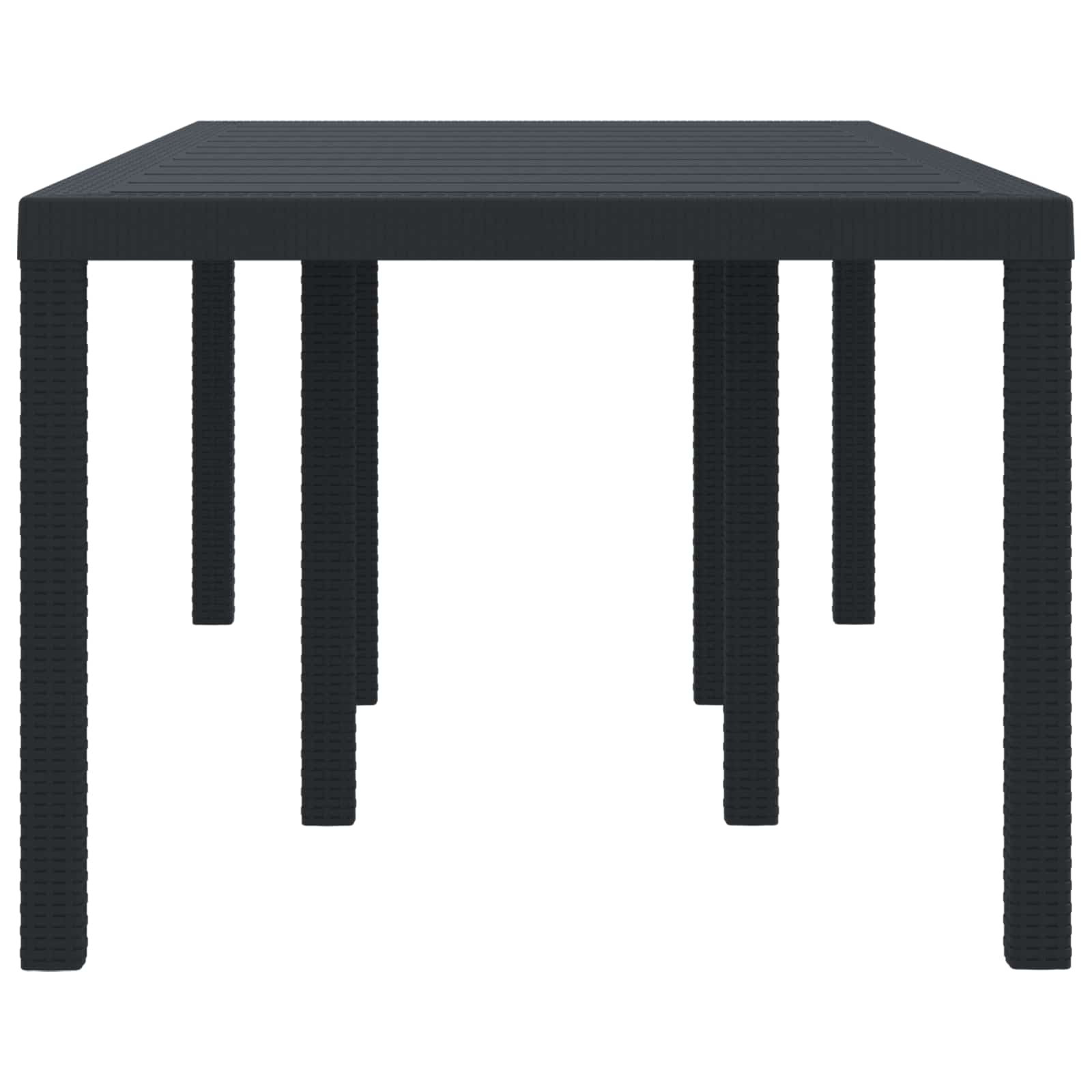 Wetterfester Gartentisch Anthrazit 200 x 100 x 73 cm