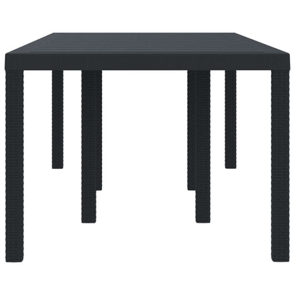 Wetterfester Gartentisch Anthrazit 200 x 100 x 73 cm