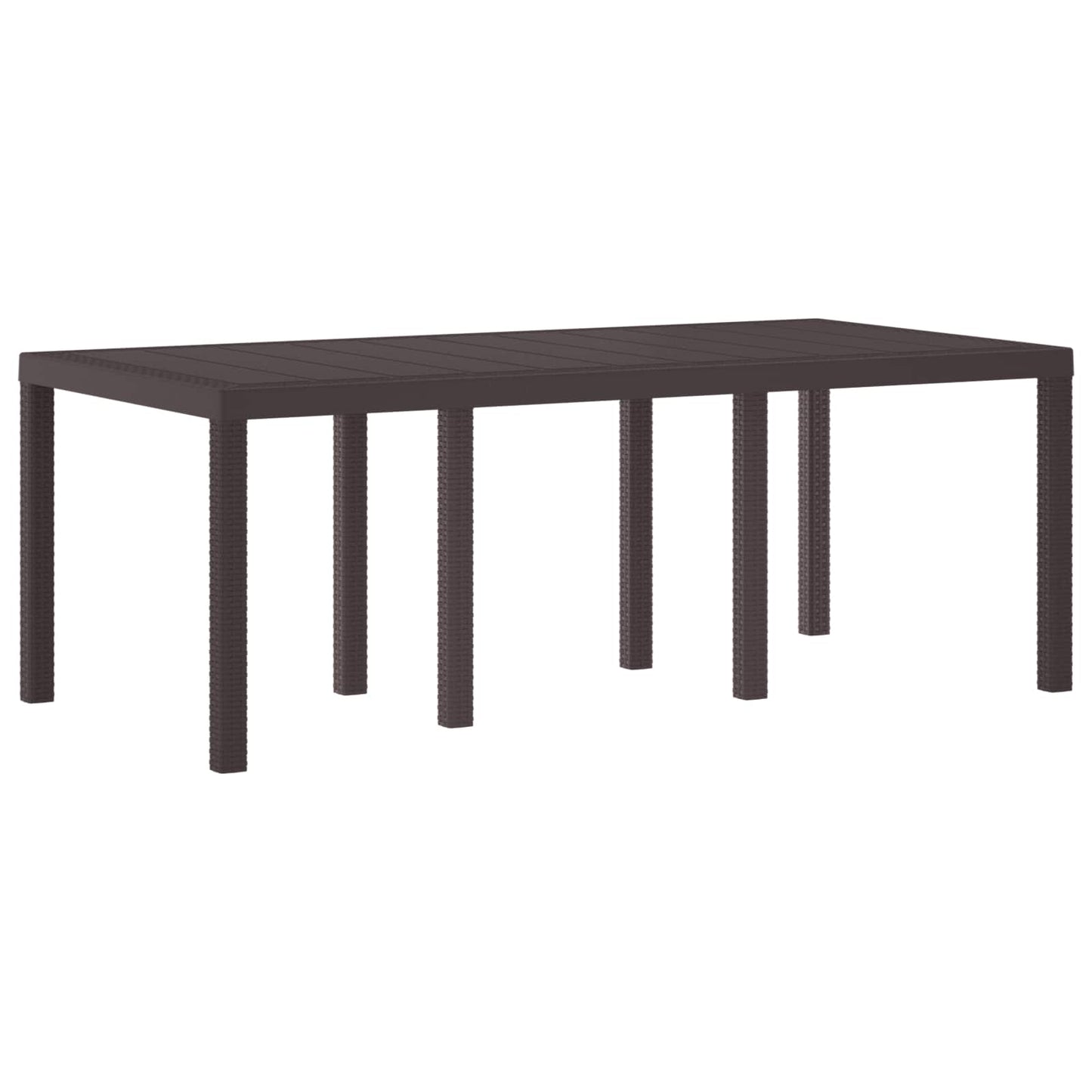 Gartentisch Braun 200 x 100 x 73 cm Poly-Rattan