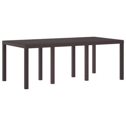 Gartentisch Braun 200 x 100 x 73 cm Poly-Rattan