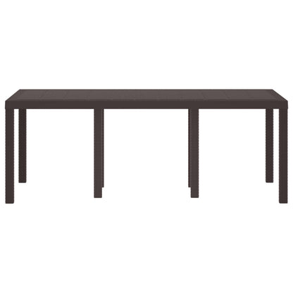 Gartentisch Braun 200 x 100 x 73 cm Poly-Rattan