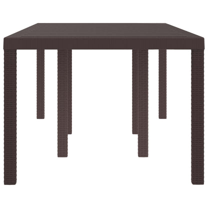 Gartentisch Braun 200 x 100 x 73 cm Poly-Rattan
