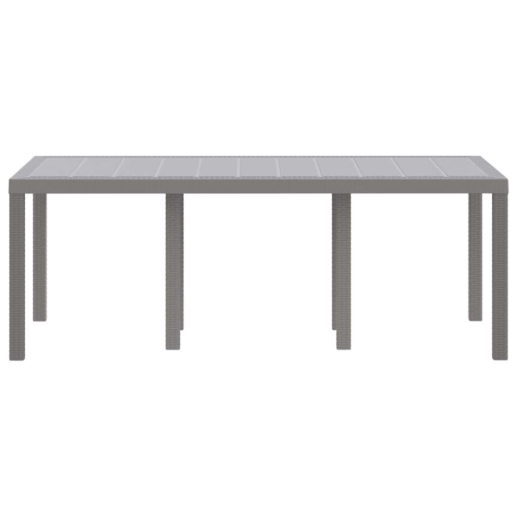 Gartentisch Hellgrau 200 x 100 x 73 cm Poly-Rattan