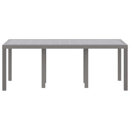 Gartentisch Hellgrau 200 x 100 x 73 cm Poly-Rattan