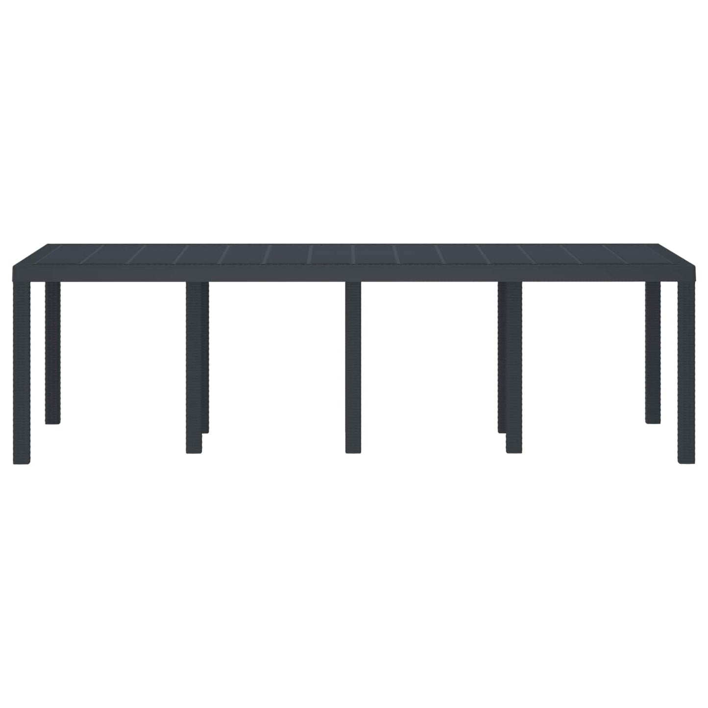 Wetterfester Gartentisch Anthrazit 250 x 100 x 73 cm