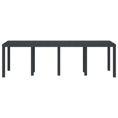 Wetterfester Gartentisch Anthrazit 250 x 100 x 73 cm