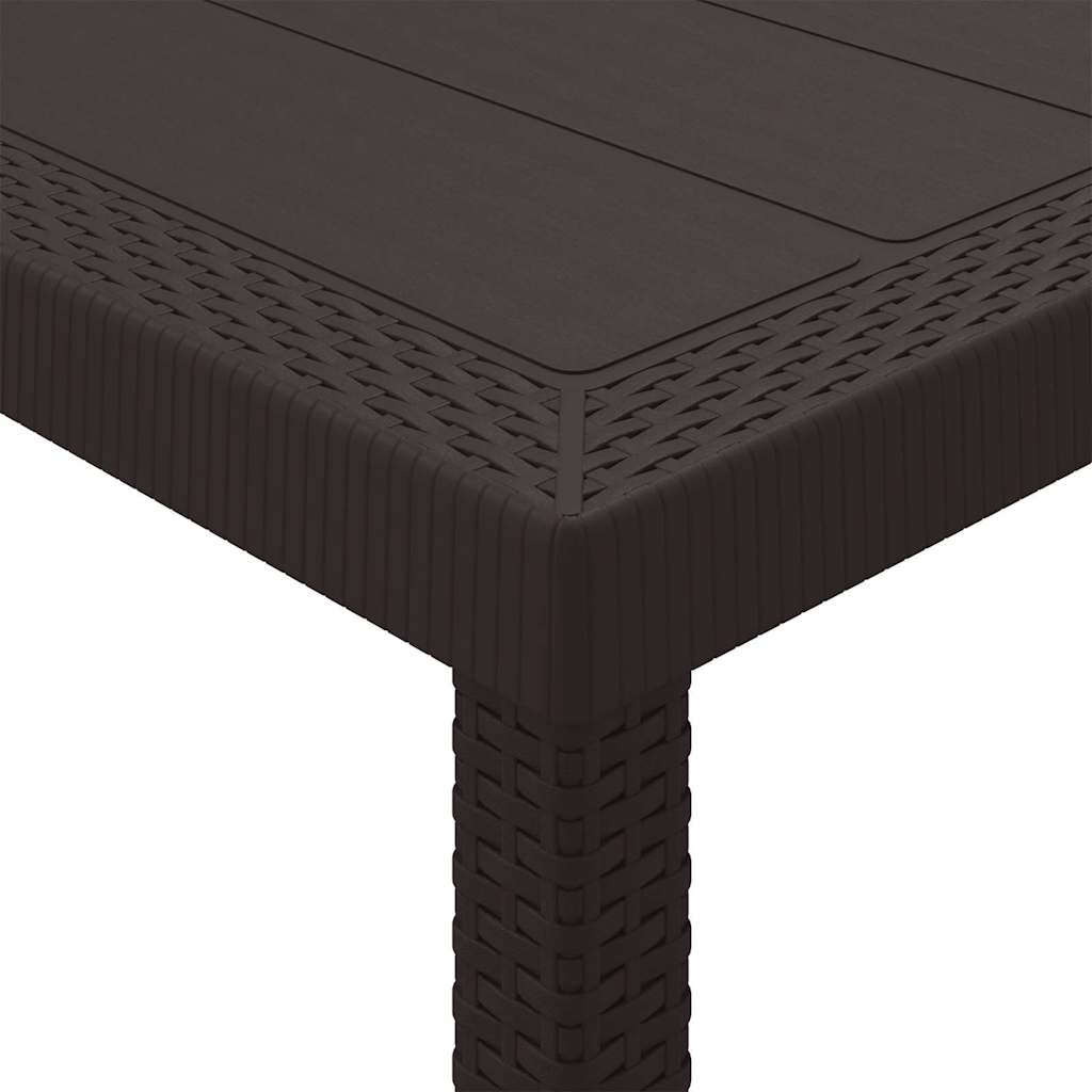 Gartentisch Braun 250 x 100 x 73 cm Poly-Rattan