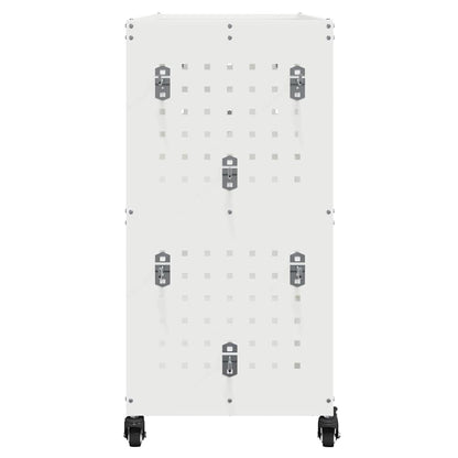 Werkzeugwagen Mit Rad Weiß 75 x 35 x 73 cm Kaltgewalzter Stahl