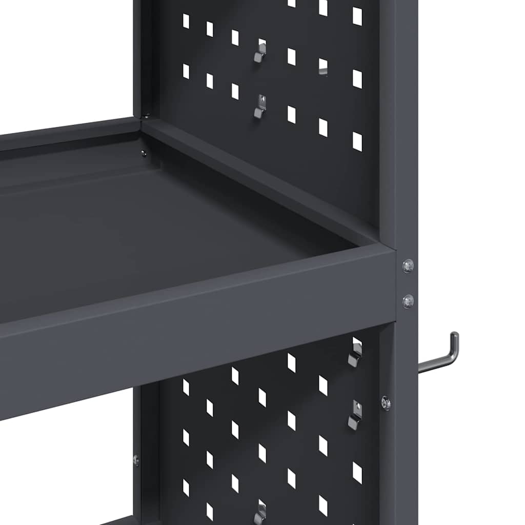 Werkzeugwagen Anthrazit 75 x 35 x 73 cm Kaltgewalzter Stahl