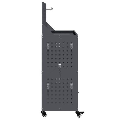 Werkzeugwagen Anthrazit 65 x 35 x 111 cm Kaltgewalzter Stahl
