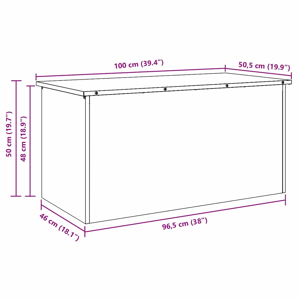 Gartenlagerkissenbox Verzinkter Stahl 100 x 50,5 x 50 cm 220 L