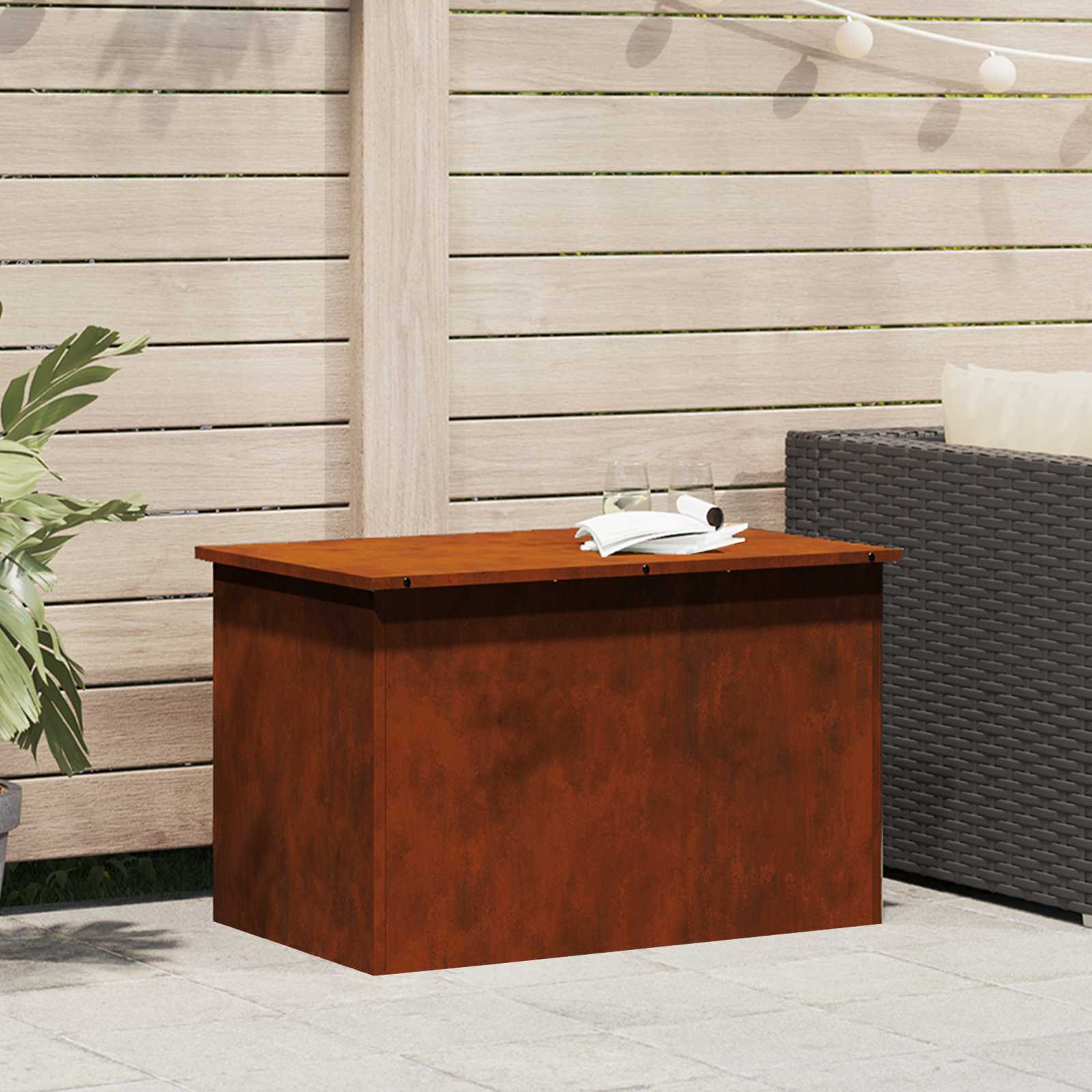 Gartenlagerkissenbox Verzinkter Stahl 80 x 50,5 x 50 cm 175 L