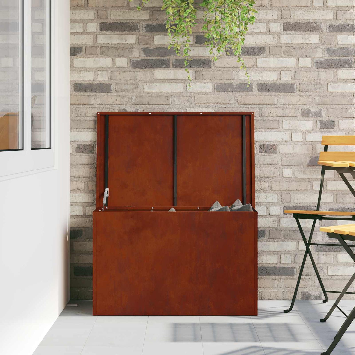 Gartenlagerkissenbox Verzinkter Stahl 80 x 50,5 x 50 cm 175 L