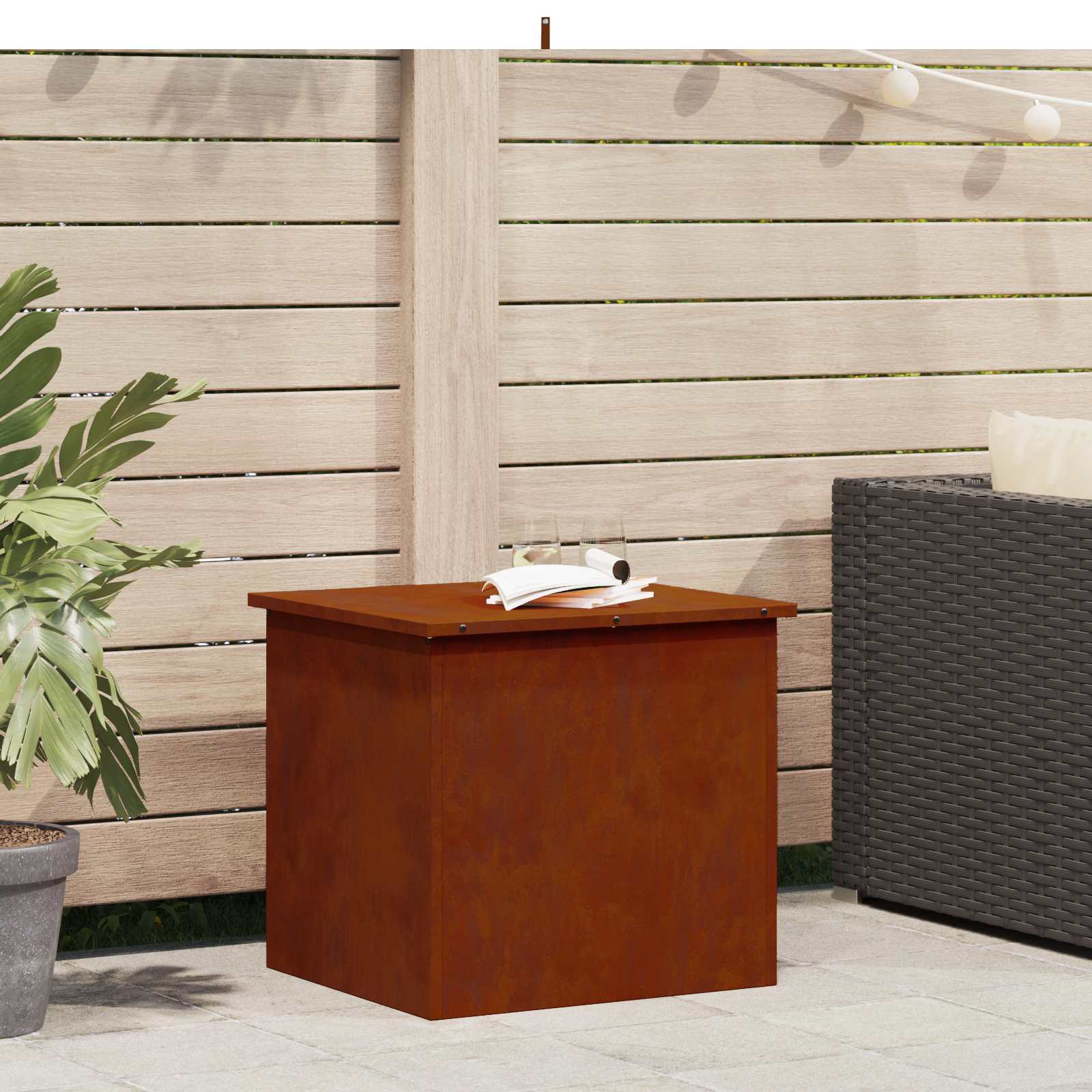 Gartenlagerkissenbox Verzinkter Stahl 55 x 50,5 x 50 cm 117 L