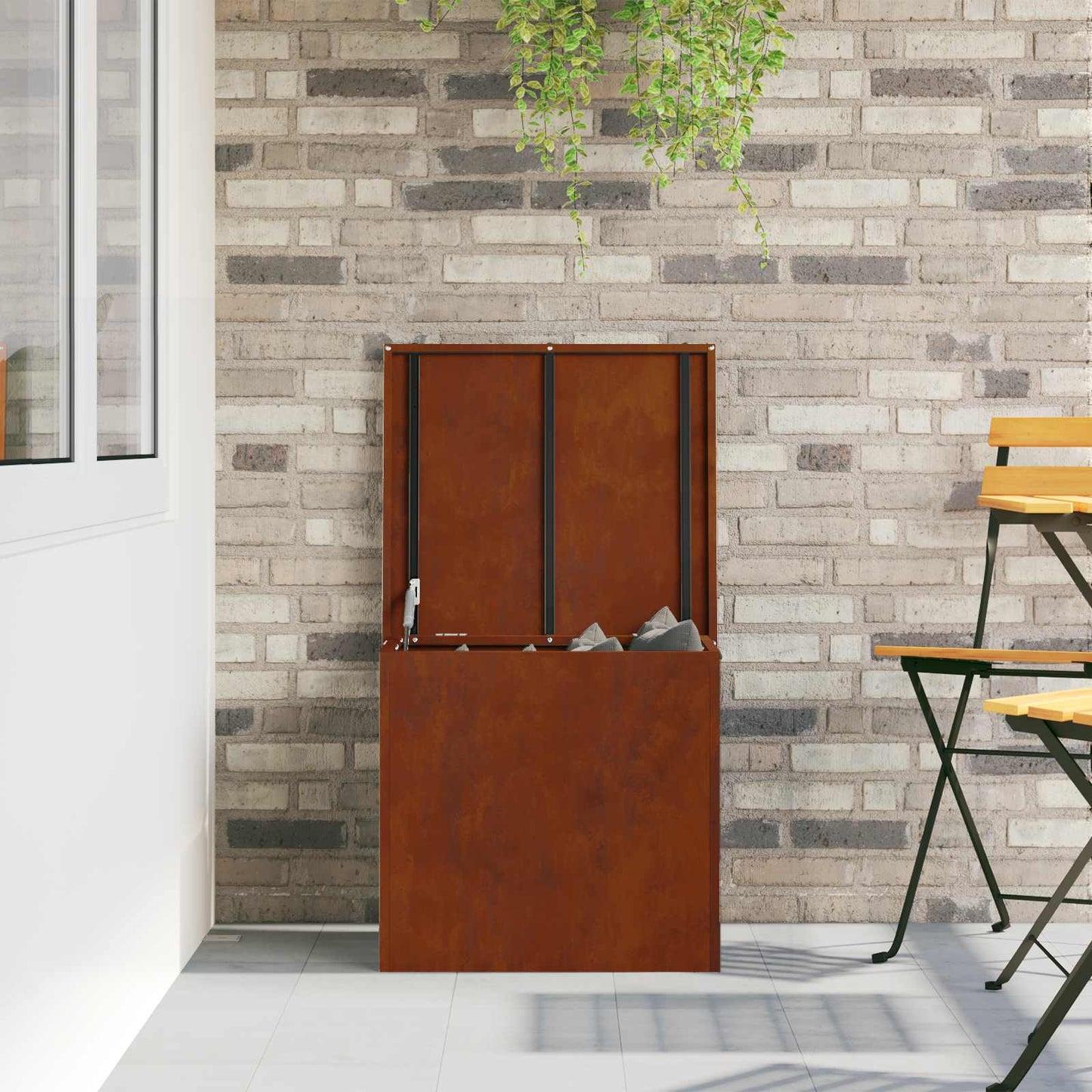 Gartenlagerkissenbox Verzinkter Stahl 55 x 50,5 x 50 cm 117 L