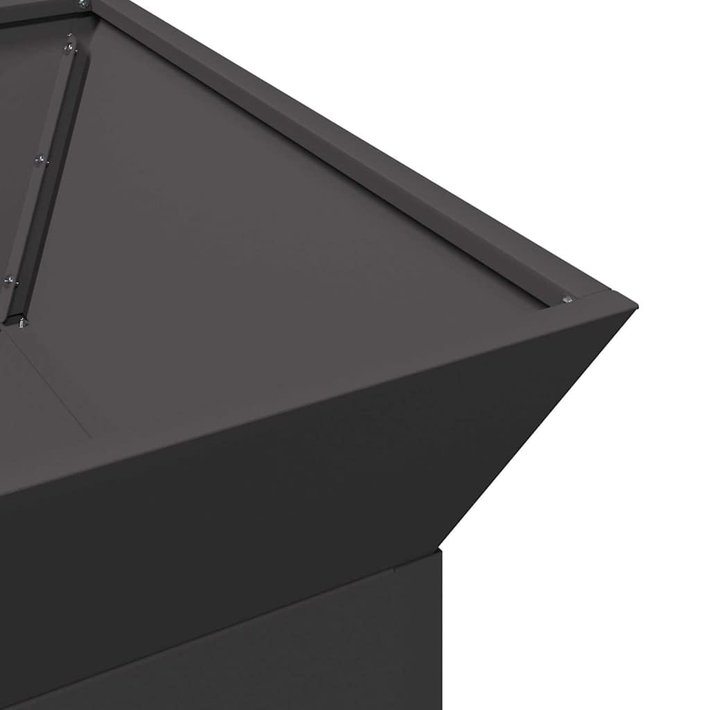 Feuerstelle Schwarz 50 x 50 x 40 cm Stahl