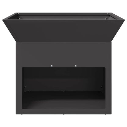 Feuerstelle Schwarz 50 x 50 x 40 cm Stahl