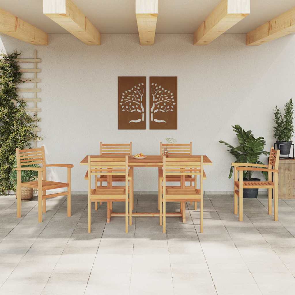 Stuhl 6 stk. Braun Massivholz Teak