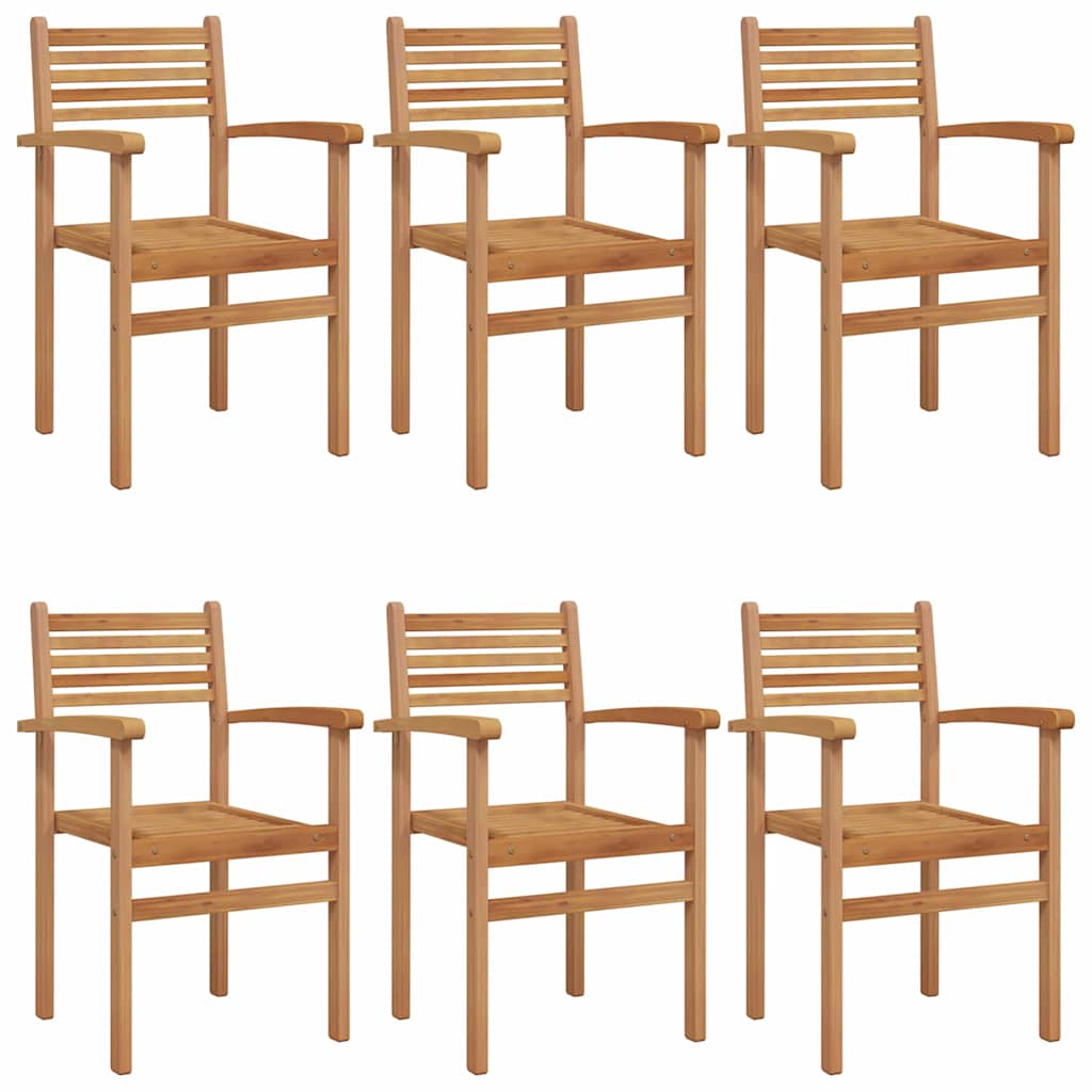 Stuhl 6 stk. Braun Massivholz Teak