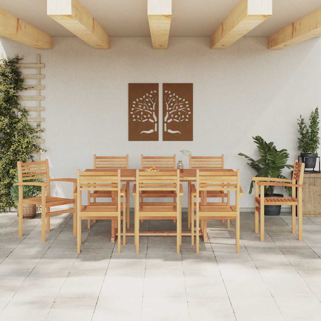 Stuhl 8 stk. Braun Massivholz Teak