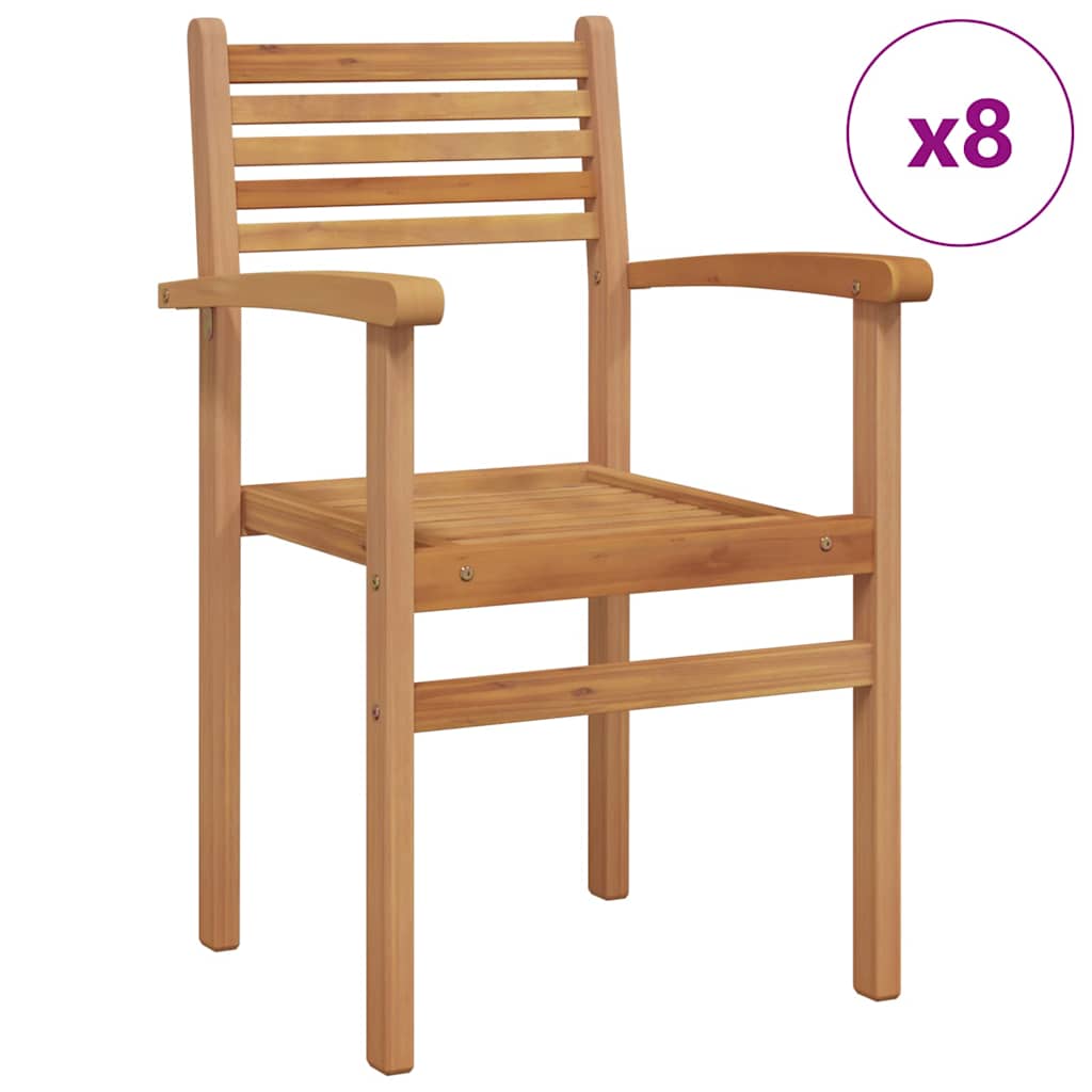 Stuhl 8 stk. Braun Massivholz Teak