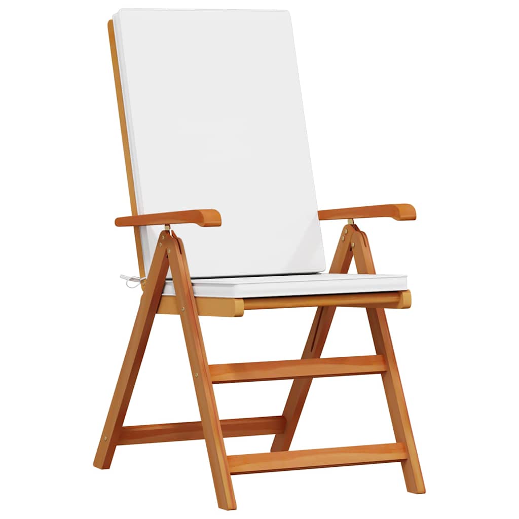 Gartenstuhl 4 stk. Braun und Weiß Massivholz Teak