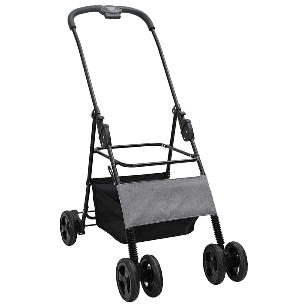 Faltbarer Haustierwagen Grau 81 x 47 x 99 cm Polyester