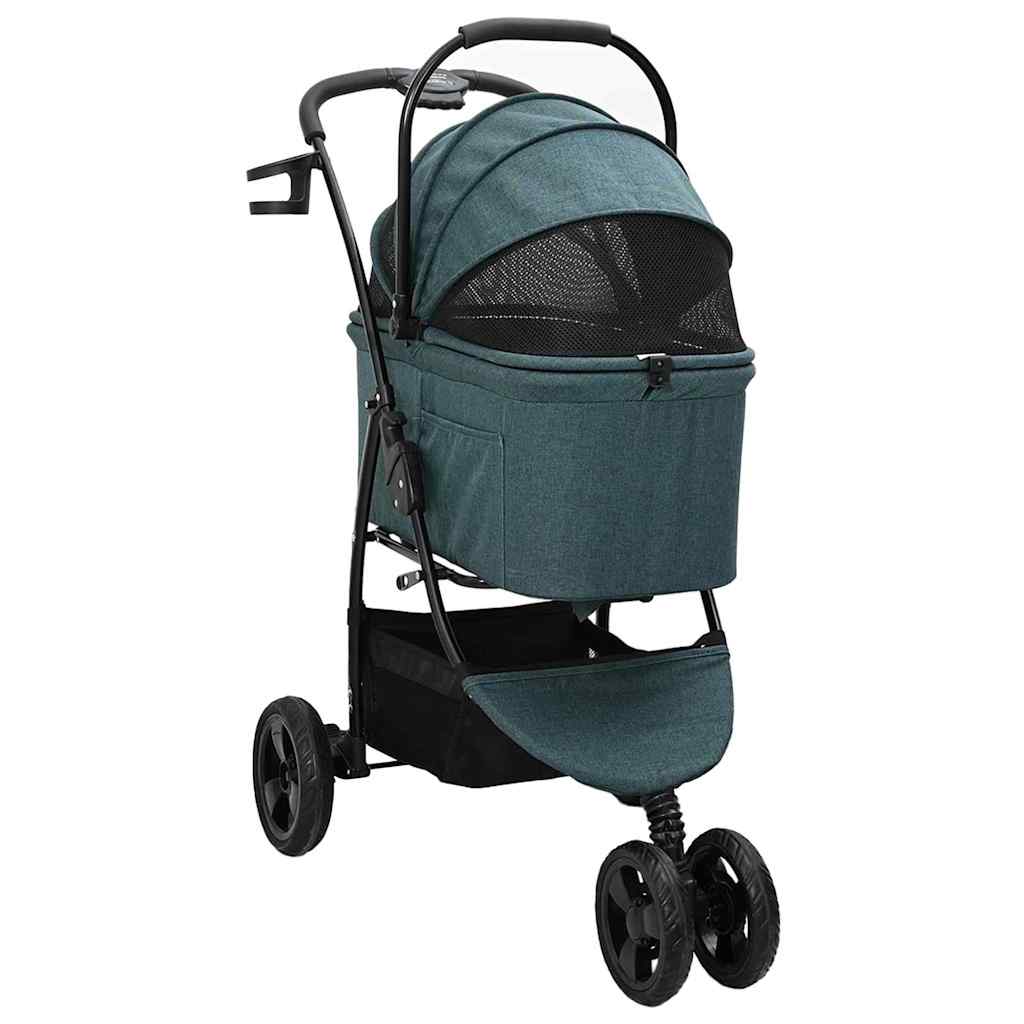 Faltbarer Haustierwagen Grün 78 x 54 x 101 cm Polyester