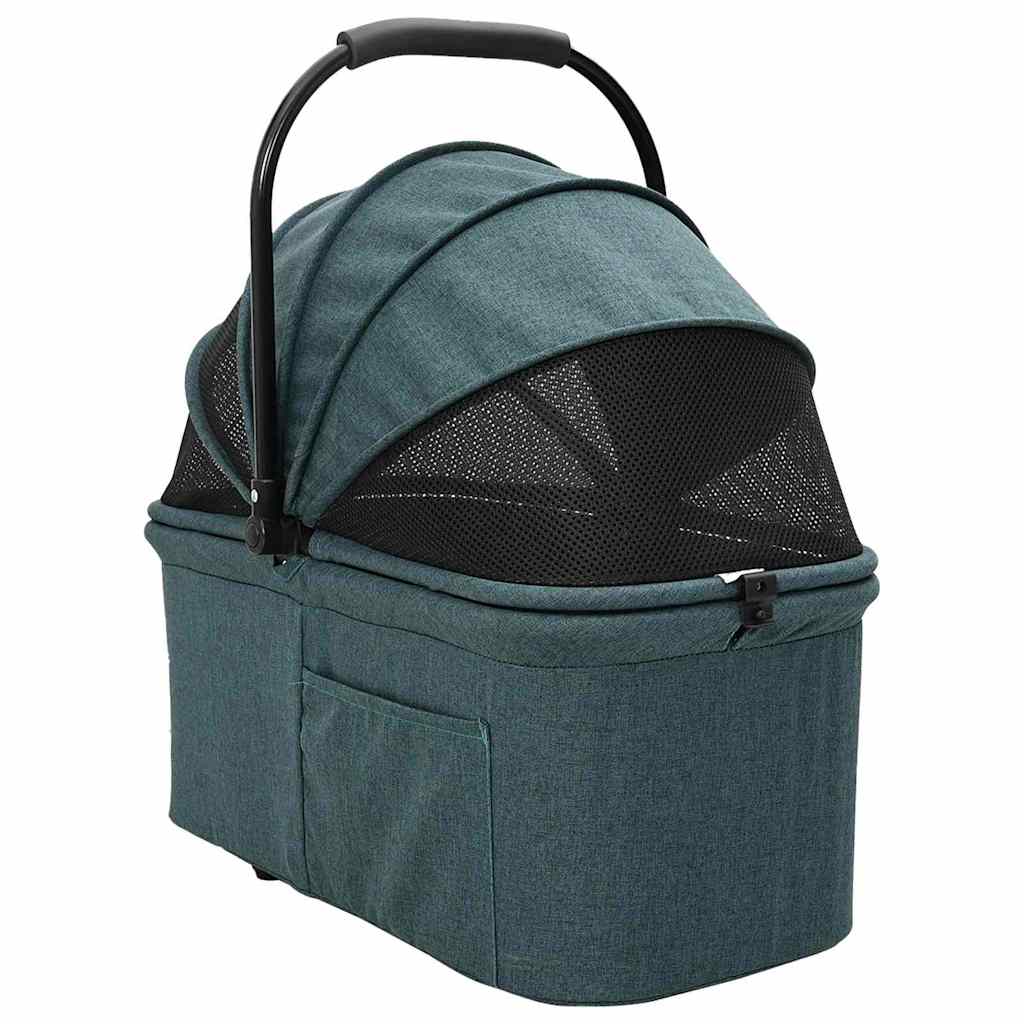 Faltbarer Haustierwagen Grün 78 x 54 x 101 cm Polyester