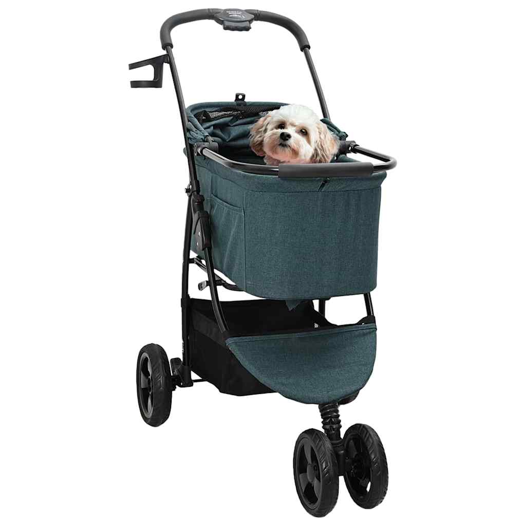Faltbarer Haustierwagen Grün 78 x 54 x 101 cm Polyester